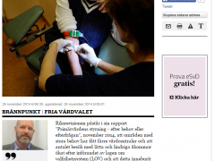 Vår läkare Christer Andersson i Svenska Dagbladet.